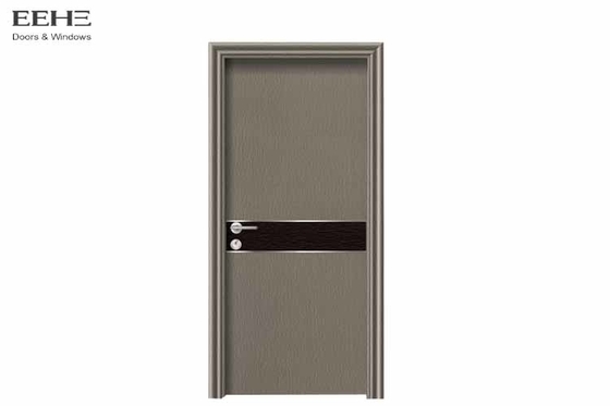 MDF PVC المغلفة الأبواب الداخلية ، الداخلية السكنية الخشب تأثير الأبواب المركبة