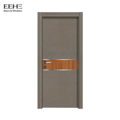 مصنوعة يدويا الداخلية فلوش الأبواب الخشبية / رمادي PVC تأثير الخشب الأبواب الأمامية